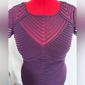 Calvin Klien size 10 illusion top purple dress.